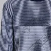62 Stripe Navy Long-Sleeve Top