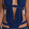 6AM Cut Out Bodysuit in Midnight