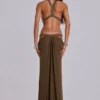 6AM Cut Out Maxi Dress in Moss