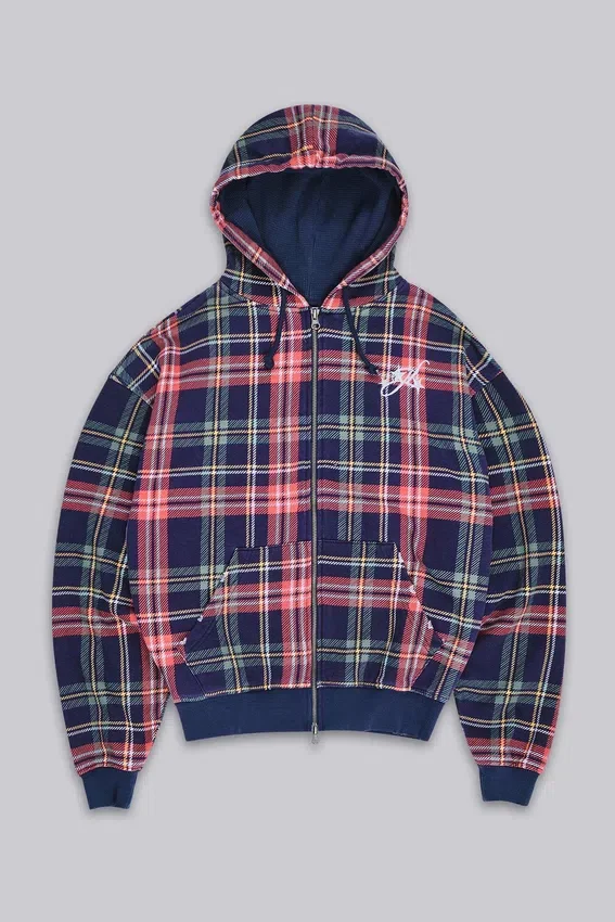 Adrenaline Checked Zip Hoodie