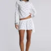 Aerea Burnout Polkadot Mini Skirt