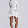 Aerea Burnout Polkadot Mini Skirt