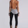 Alisia Backless Button Halter Top