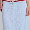 Alysa Airtex Midi Skirt in Turquoise