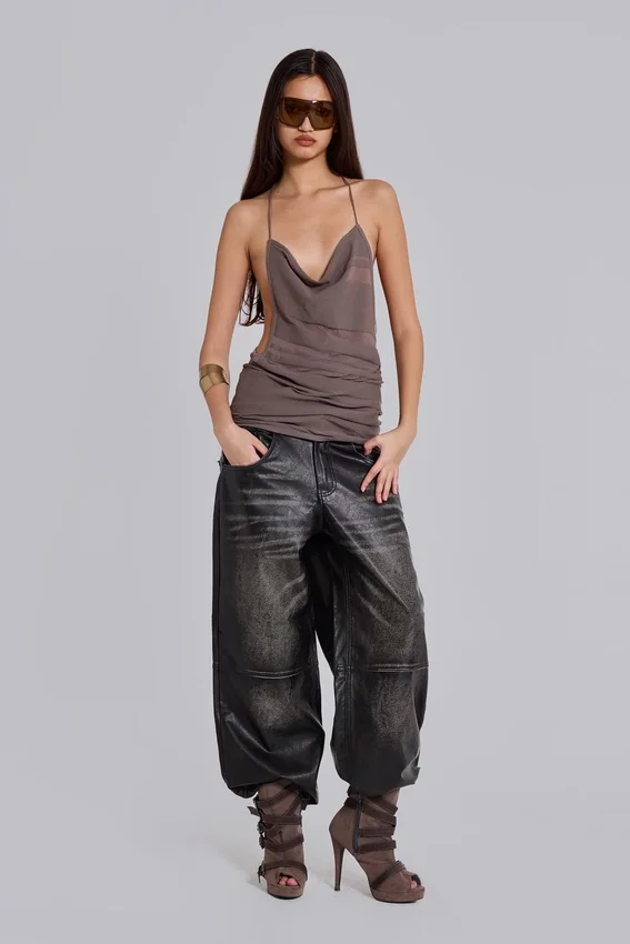 Ash Faux Leather Colossus Trousers