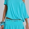 Azurae Studded Backless Top