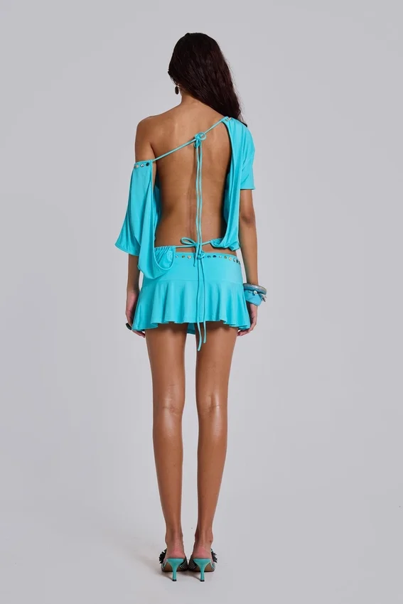 Azurae Studded Backless Top