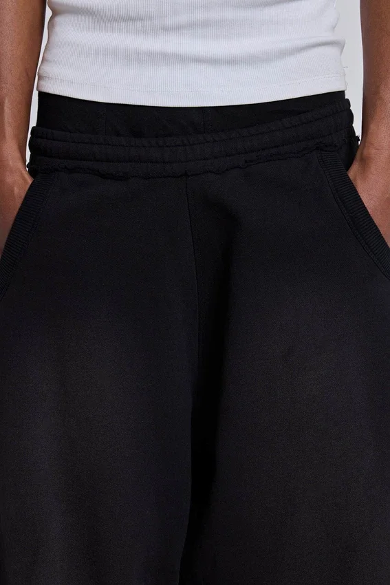 Black Baggy Cuffed Monster Joggers