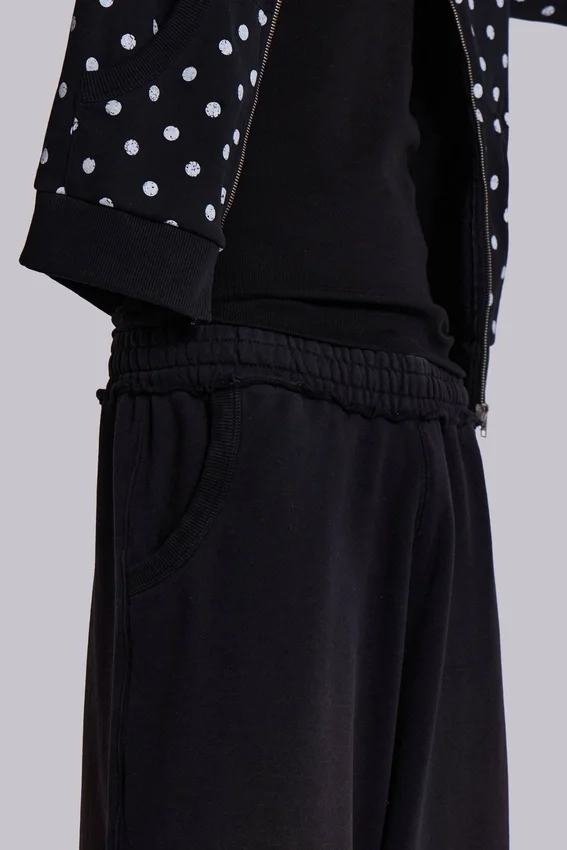 Black Baggy Monster Joggers