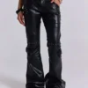 Black Carbon Black Studded Drift Bootcut Pants