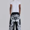 Black Gothic Print Baggy Monster Joggers