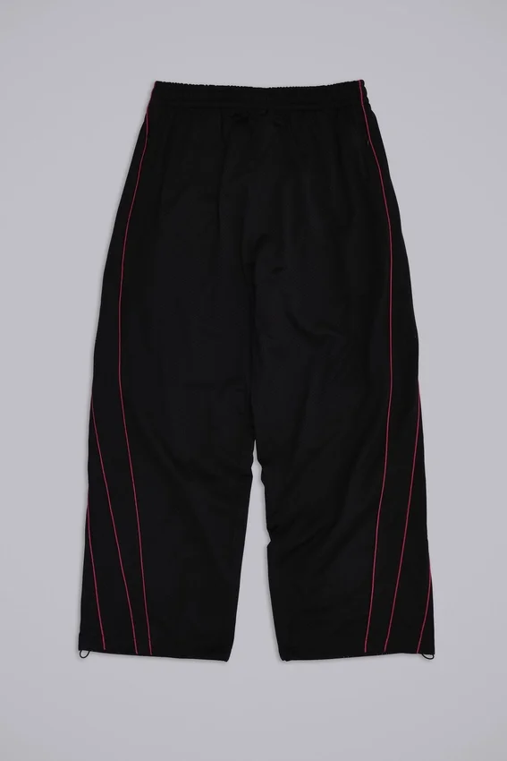 Black Mesh Vapor Tracksuit Bottoms