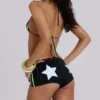 Black No.13 Football Mini Shorts