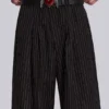 Black Pinstripe Goliath Suit Pants