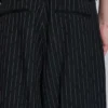 Black Pinstripe Goliath Suit Pants