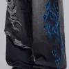 Black Spike Airbrush XL Ripped Colossus Jeans