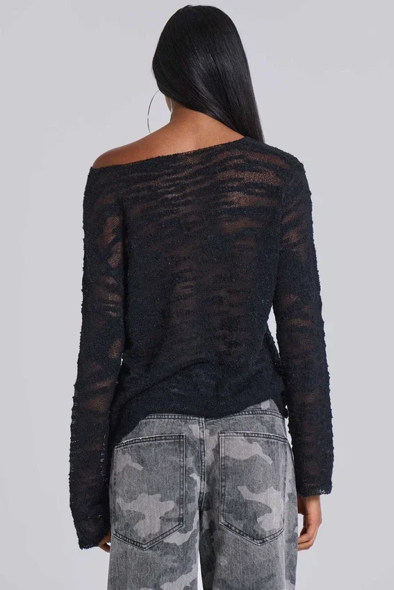 Black Stray Knit