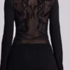 Black Wings Mesh Dress