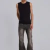 Brown Creased Drift Bootcut Jeans