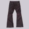 Burgundy Studded Faux Leather Drift Bootcut Trousers