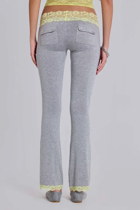 Cassia Lace Jersey Bootcut Trousers