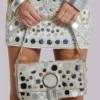 Chara Metallic Mirror Shoulder Bag