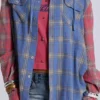 Checked Button-Up Hooded Shirt