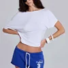 Cleo Mini Jogger Shorts in Blue