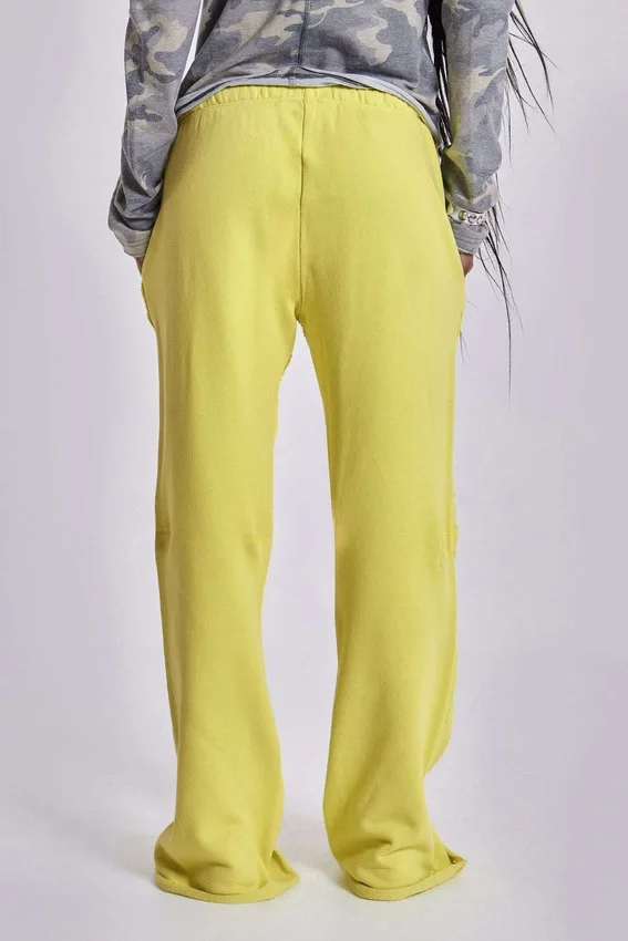 Cleo Slouchy Bootcut Jogger in Neon