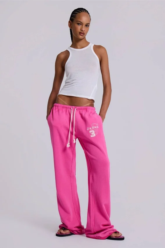 Cleo Slouchy Bootcut Jogger in Pink