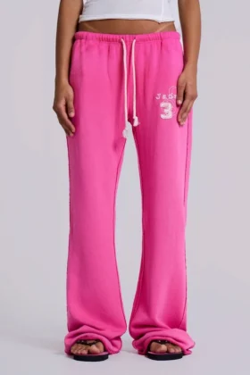 Cleo Slouchy Bootcut Jogger in Pink