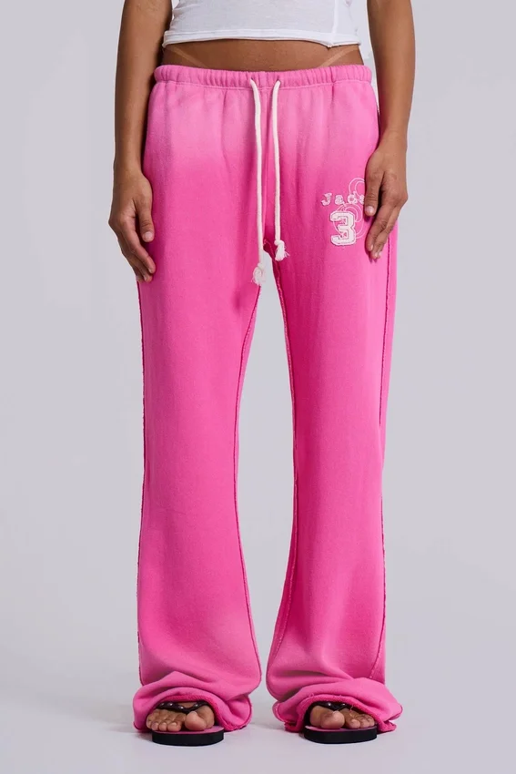 Cleo Slouchy Bootcut Jogger in Pink