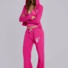 Cleo Slouchy Bootcut Jogger in Pink