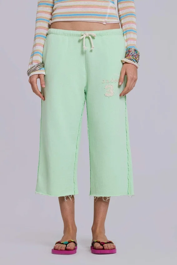 Cleo Slouchy Crop Jogger in Mint
