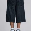 Creased Indigo Colossus Jorts