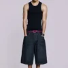 Creased Indigo Colossus Jorts