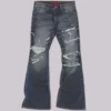 Cross Chain Blue Drift Bootcut Jeans