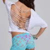 Deline Lace Mini Shorts in Turquoise
