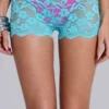 Deline Lace Mini Shorts in Turquoise