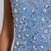 Deva Sequin Knit Corset Top in Sky