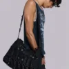 Drummer Coated Denim Satchel Bag