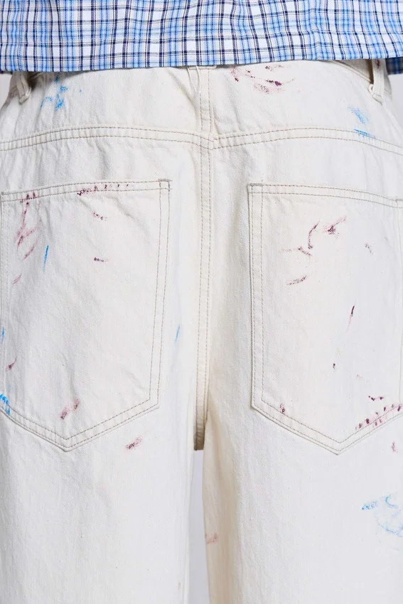 Ecru Paint Colossus Jorts
