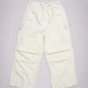 Ecru Parachute Cargo Pants