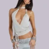 Eder Metallic Asymmetric Top