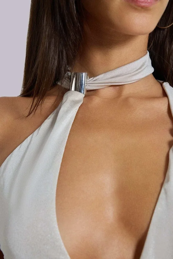 Eder Metallic Asymmetric Top