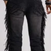 El Topo Fringe Bootcut Jeans in Black Wash