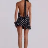 Enya Backless Mini Dress in XL Polkadot