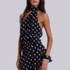 Enya Backless Mini Dress in XL Polkadot