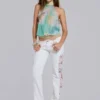 Enya Mesh Backless Top