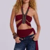 Etta Beaded Halter Top